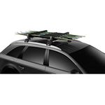 Sport si Outdoor - Echipament Sportiv - Accesorii echipament sportiv - Depozitare si transport articole sportive - Suport 6 perechi schiuri Thule SnowPack Black 7326 cu prindere pe bare transversale aluminiu cu profil T - Infinity.ro