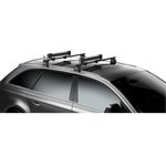 Sport si Outdoor - Echipament Sportiv - Accesorii echipament sportiv - Depozitare si transport articole sportive - Suport 2 perechi schiuri Thule SnowPack 7322 cu prindere pe bare transversale aluminiu cu profil T - Infinity.ro
