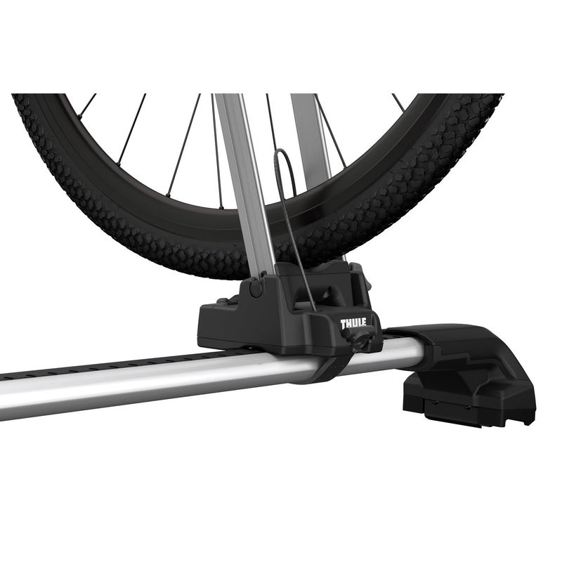 Sport si Outdoor - Ciclism - Accesorii pentru biciclete - Suporturi accesorii biciclete - Suport pentru prinderea rotii pe barele transversale Thule Front Wheel Holder 547001 - Infinity.ro