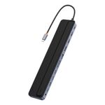 PC, gaming si accesorii - Retelistica - Hub-uri - Hub Type-C la HDMI x 2, USB3.0 x 3, Type-C, DP, SD/TF, RJ45, USB-C, Jack, 100W - Baseus (WKSX030213) - Negru - Infinity.ro