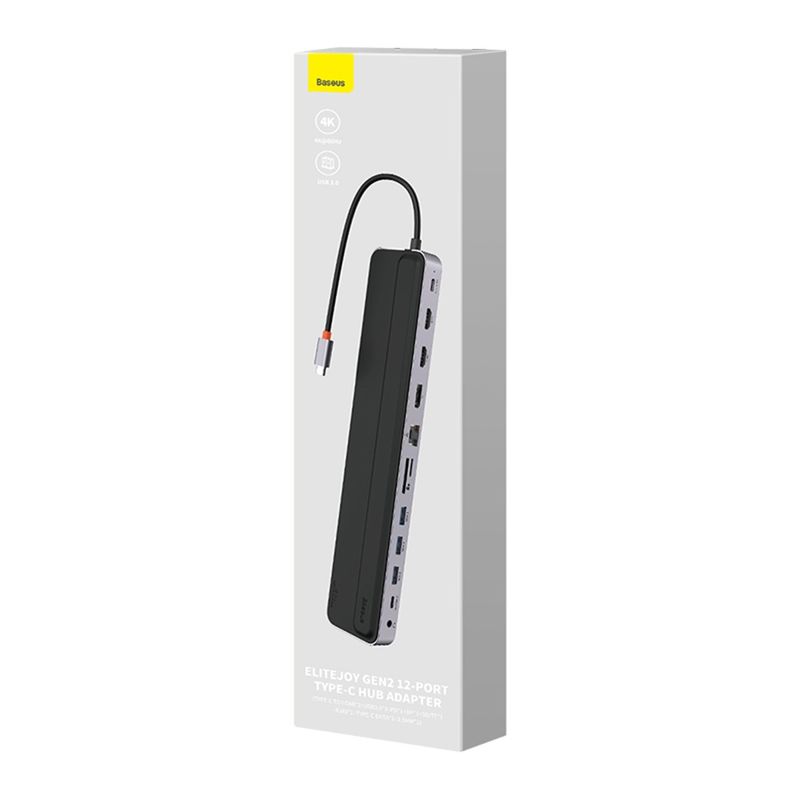 PC, gaming si accesorii - Retelistica - Hub-uri - Hub Type-C la HDMI x 2, USB3.0 x 3, Type-C, DP, SD/TF, RJ45, USB-C, Jack, 100W - Baseus (WKSX030213) - Negru - Infinity.ro
