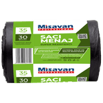 Market - Curatenie si intretinere casa - Produse menaj - Saci de gunoi - Saci menajeri Misavan professional 35l, 30buc/set - Infinity.ro