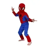 Jucarii, Copii si Bebe - Jucarii si jocuri - Jucarii de rol - Masti si costume copii - Set costum, manusa cu ventuze si figurina Spiderman, marime  7-9 ani, rosu - Infinity.ro
