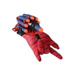 Jucarii, Copii si Bebe - Jucarii si jocuri - Jucarii de rol - Masti si costume copii - Set costum si manusa lansator cu 7 ventuze din burete SpiderMan, marime 3 - 5 ani, rosu - Infinity.ro