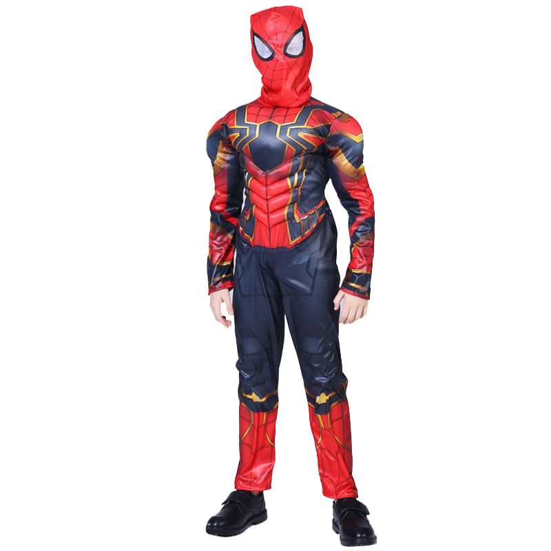 Jucarii, Copii si Bebe - Jucarii si jocuri - Jucarii de rol - Masti si costume copii - Set costum si manusa lansator cu 7 ventuze din burete  Iron Spiderman, 3-5 ani, rosu - Infinity.ro