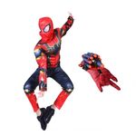 Jucarii, Copii si Bebe - Jucarii si jocuri - Jucarii de rol - Masti si costume copii - Set costum si manusa lansator cu 7 ventuze din burete  Iron Spiderman, 3-5 ani, rosu - Infinity.ro