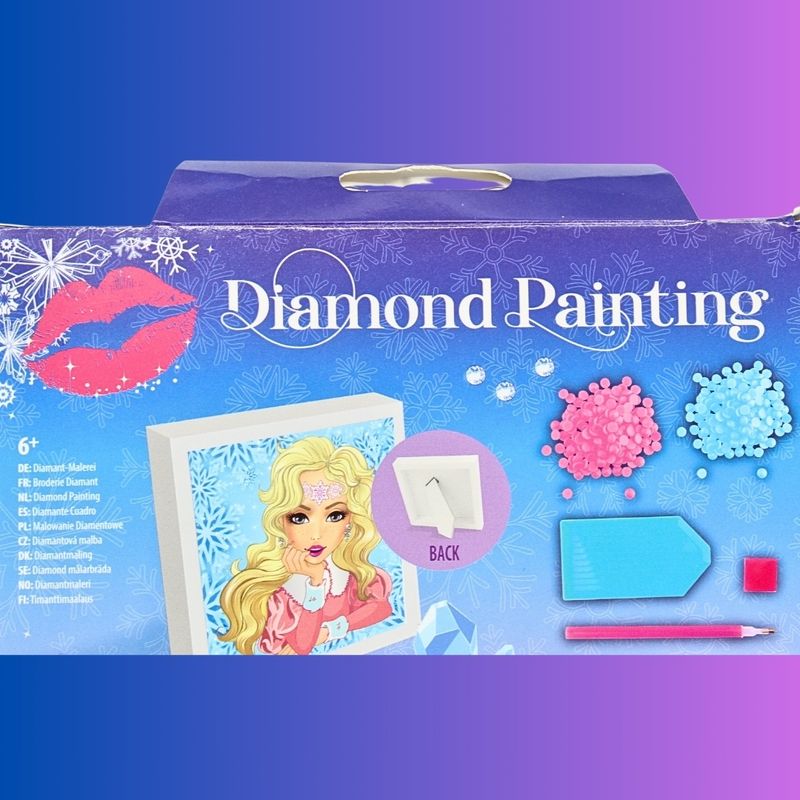 Jucarii, Copii si Bebe - Jucarii si jocuri - Jucarii & jocuri educative - Seturi de artizanat - Set broderie, cu diamante, 15x15cm, Besties - Infinity.ro