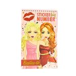 Carti si Birotica - Carti - Carti pentru copii - Carti de colorat - Carte de colorat cu stikere, pe numere, rosu, Besties - Infinity.ro