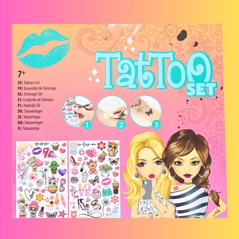 Ingrijire personala si Cosmetice - Ingrijire personala - Ingrijire corp - Tatuaje temporare - Set de tatuaje temporare, Besties, mov, +7 ani - Infinity.ro
