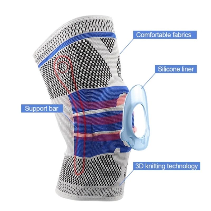Ingrijire personala si Cosmetice - Sanatate si wellness - Aparate medicale - Suporturi ortopedice si orteze - Genuchiera Elastica MRG MJ6190, Universala, cu Silicon, Arcuri Metalice - Infinity.ro
