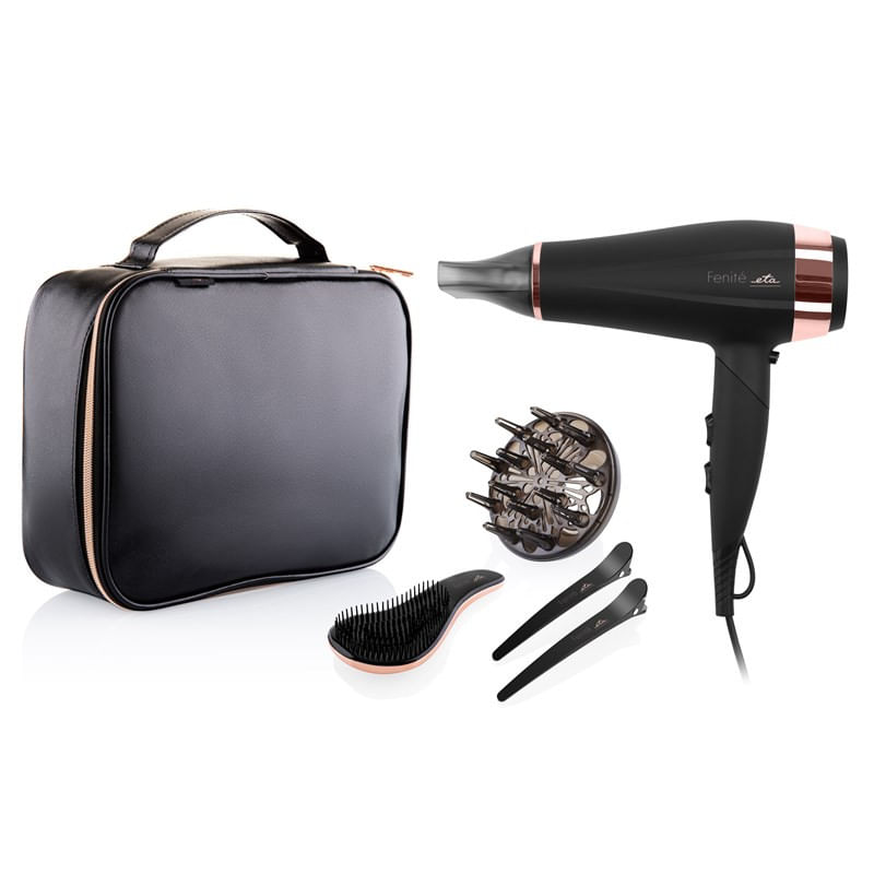 Ingrijire personala si Cosmetice - Aparate & accesorii ingrijire personala - Hair styling - Uscatoare de par - Uscator de par ETA Fenite 7320 90020 cu ionizare, 2200 W, 2 viteze, 3 trepte de temperatura, negru - Infinity.ro