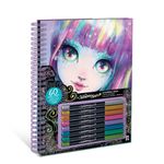 Jucarii, Copii si Bebe - Jucarii si jocuri - Jucarii & jocuri educative - Seturi pictura si desen - Set Art & Craft Carte De Colorat Cu Pagini Negre, personaj Isadora - Nebulous Stars - Infinity.ro