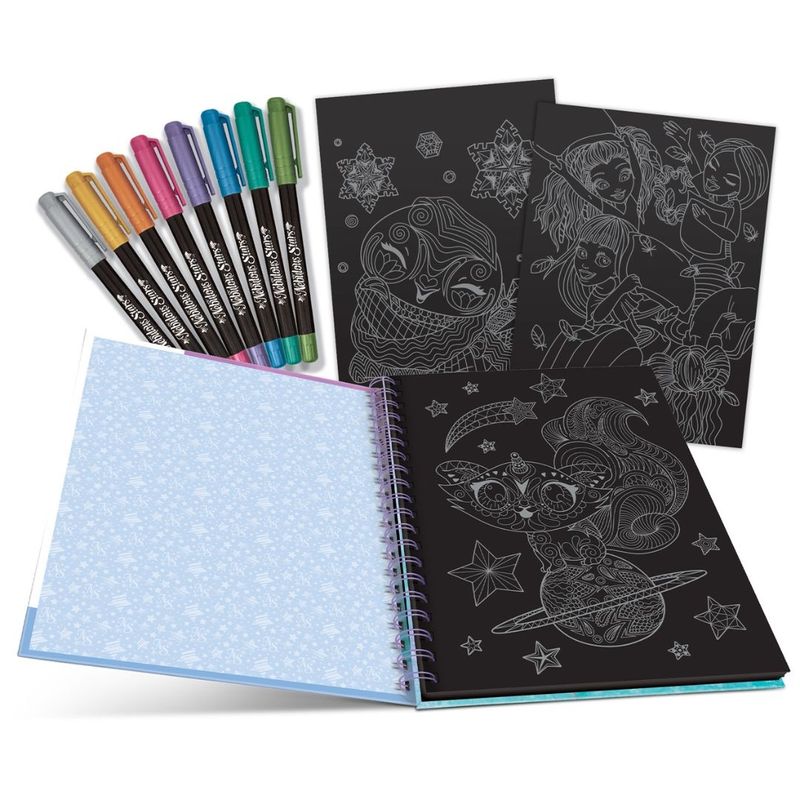 Jucarii, Copii si Bebe - Jucarii si jocuri - Jucarii & jocuri educative - Seturi pictura si desen - Set Art & Craft Carte De Colorat Cu Pagini Negre, personaj Isadora - Nebulous Stars - Infinity.ro