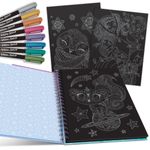 Jucarii, Copii si Bebe - Jucarii si jocuri - Jucarii & jocuri educative - Seturi pictura si desen - Set Art & Craft Carte De Colorat Cu Pagini Negre, personaj Isadora - Nebulous Stars - Infinity.ro