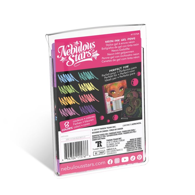 Carti si Birotica - Birotica - Instrumente de scris - Pixuri si stilouri - Set 8 pixuri cu gel, cerneala neon - Nebulous Stars - Infinity.ro