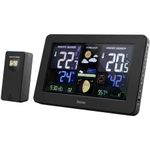 Casa si Gradina - Electrice - Ceasuri si statii meteo - Statie meteo Hama Premium, Termometru, Higrometru, Barometru, Ceas DCF Radio, Alarma inghet, USB, Negru - Infinity.ro