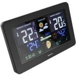 Casa si Gradina - Electrice - Ceasuri si statii meteo - Statie meteo Hama Premium, Termometru, Higrometru, Barometru, Ceas DCF Radio, Alarma inghet, USB, Negru - Infinity.ro