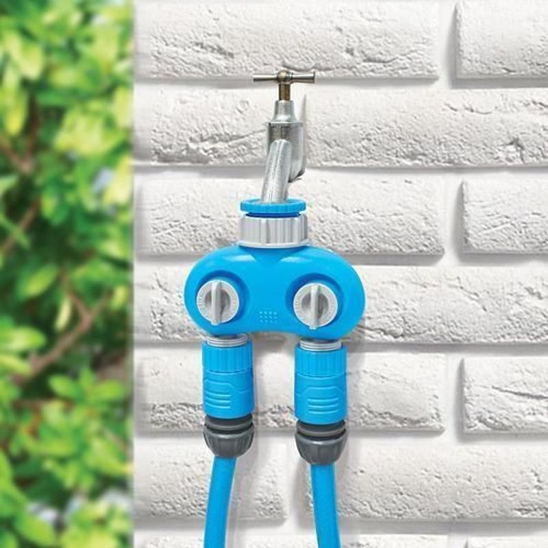 Casa si Gradina - Gradinarit si plante - Instalatii si accesorii pentru irigatii - Accesorii irigare - Adaptor robinet filet interior, 2 directii, ABS, albastru, 1", 3/4", Aquacraft - Infinity.ro