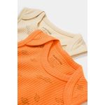 Fashion, accesorii si bijuterii - Copii - Imbracaminte copii - Body-uri copii - Set 2 body-uri fara maneci Printed, BabyCosy, 50% modal+50% bumbac, Stone/Apricot (Marime: 0-3 Luni) - Infinity.ro