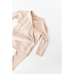 Fashion, accesorii si bijuterii - Copii - Imbracaminte copii - Treninguri si compleuri copii - Set 4 piese: bluza, pantaloni, caciulita si manusi din bumbac organic si modal - Blush, BabyCosy (Marime: 3-6 Luni) - Infinity.ro