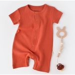 Fashion, accesorii si bijuterii - Copii - Imbracaminte copii - Salopete copii - Salopeta cu pantaloni scurti - 100% bumbac organic - Scortisoara, BabyCosy (Marime: 18-24 Luni) - Infinity.ro