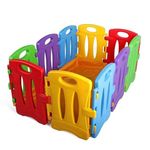 Jucarii, Copii si Bebe - Jucarii si jocuri - Jucarii de exterior - Spatii de joaca si accesorii - Tarc de joaca pentru copii, modular, Colorful Nest, 130 x 85 x 60 cm, 10 piese, multicolor - Infinity.ro