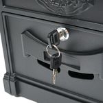 Casa si Gradina - Constructii - Depozitare, transport si protectie - Cutii postale - Cutie postala, negru antracit, 26x9x41 cm - Infinity.ro