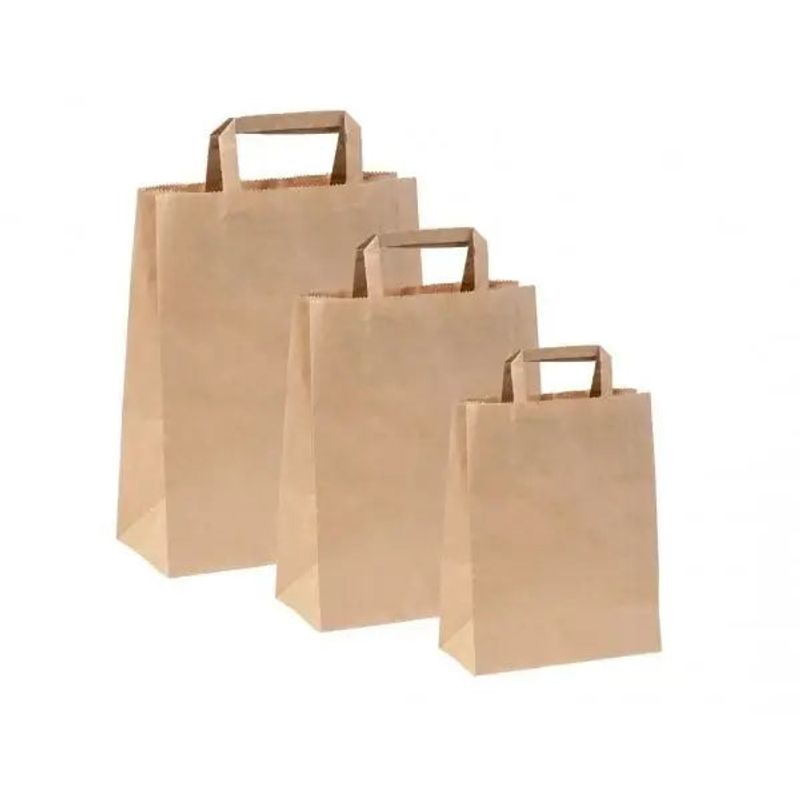 Market - Cadouri - Pungi cadou si accesorii - Punga hartie, natur, cafea - 20x9x25cm - 250 buc - Infinity.ro