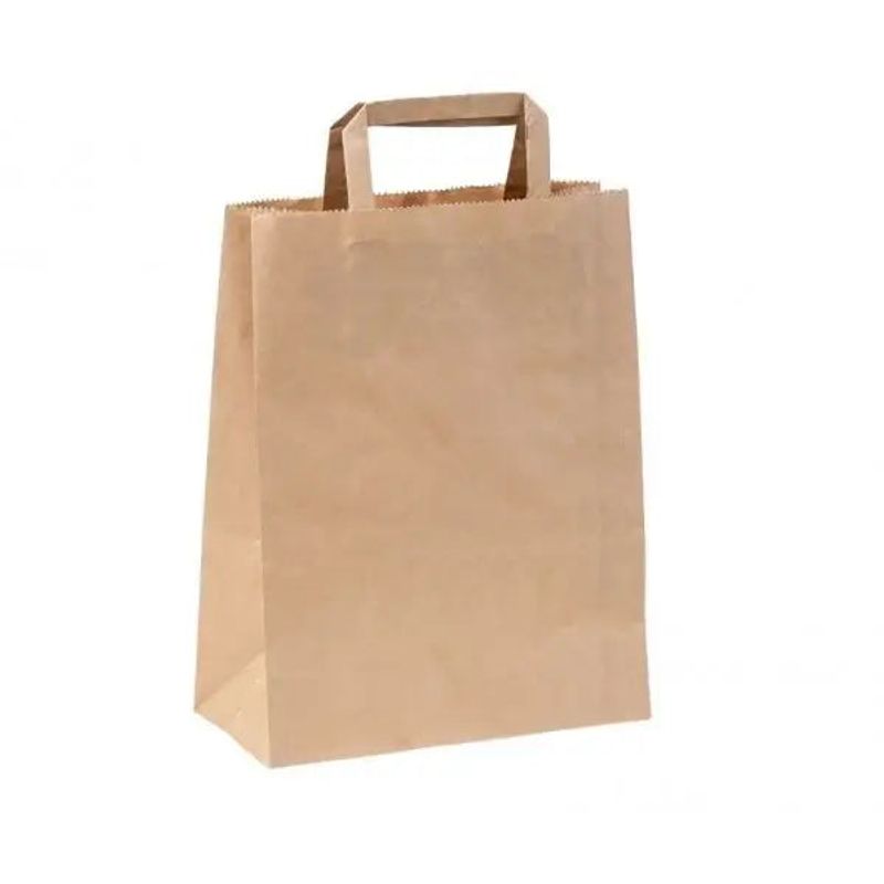 Market - Cadouri - Pungi cadou si accesorii - Punga hartie, natur, cafea - 20x9x25cm - 250 buc - Infinity.ro