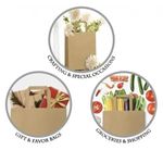 Market - Cadouri - Pungi cadou si accesorii - Punga hartie, natur, cafea - 20x9x25cm - 250 buc - Infinity.ro