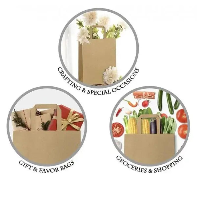 Market - Cadouri - Pungi cadou si accesorii - Punga hartie, natur, cafea - 20x9x25cm - 250 buc - Infinity.ro