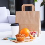 Market - Cadouri - Pungi cadou si accesorii - Punga hartie, natur, cafea - 20x9x25cm - 250 buc - Infinity.ro