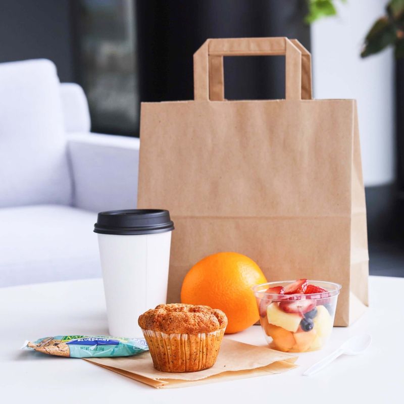 Market - Cadouri - Pungi cadou si accesorii - Punga hartie, natur, cafea - 20x9x25cm - 250 buc - Infinity.ro