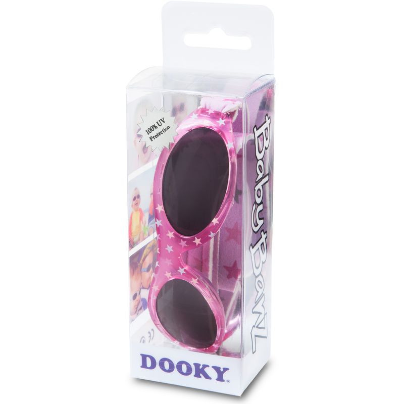 Jucarii, Copii si Bebe - Jucarii si jocuri - Jucarii de exterior - Colaci, ochelari si accesorii inot copii - Ochelari cu protectie UV Dooky BabyBanz Pink Stars - Infinity.ro
