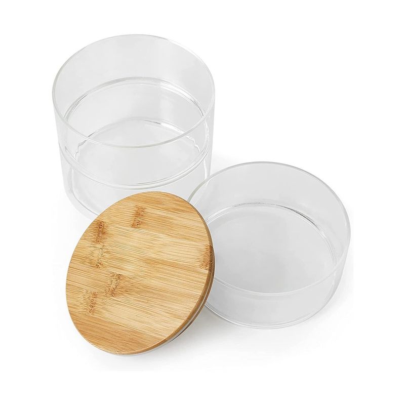 Casa si Gradina - Bucatarie si vesela - Organizare si depozitare bucatarie - Cutii alimentare - Set de 3 recipiente de sticla pentru alimente stivuibile, inchise ermetic, 20 x 16 cm, Vivo, GPZ16 - Infinity.ro