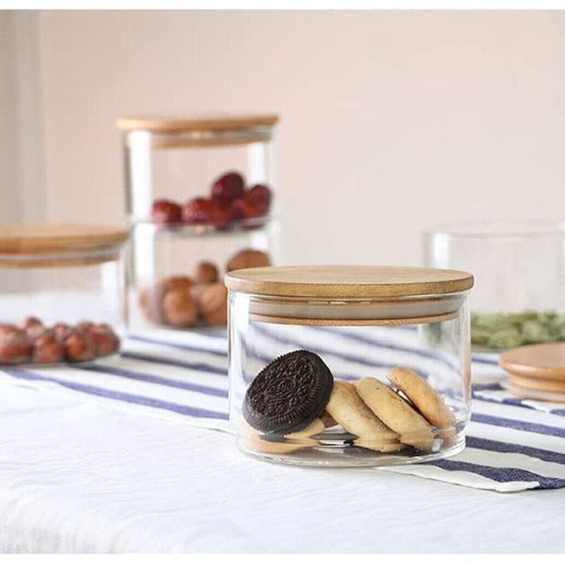 Casa si Gradina - Bucatarie si vesela - Organizare si depozitare bucatarie - Cutii alimentare - Set de 3 recipiente de sticla pentru alimente stivuibile, inchise ermetic, 20 x 16 cm, Vivo, GPZ16 - Infinity.ro