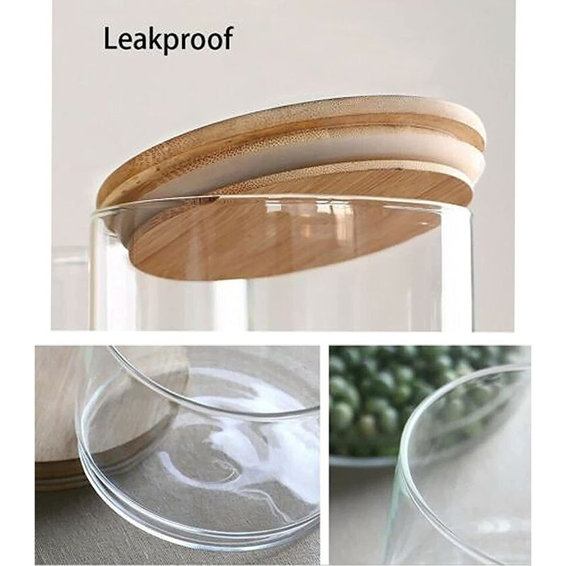 Casa si Gradina - Bucatarie si vesela - Organizare si depozitare bucatarie - Cutii alimentare - Set de 3 recipiente de sticla pentru alimente stivuibile, inchise ermetic, 20 x 16 cm, Vivo, GPZ16 - Infinity.ro