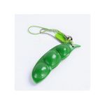 Jucarii, Copii si Bebe - Jucarii si jocuri - Jucarii & jocuri educative - Jucarii interactive - Set 2 jucarii breloc pastaie de mazare, antistres, verde, 7 cm MAZARE - Infinity.ro