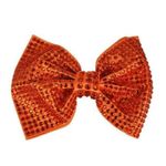 Fashion, accesorii si bijuterii - Femei - Accesorii femei - Alte accesorii femei - Clama de par cu fundita din satin si pietricele, portocaliu, Vivo CLIP-ORANGE - Infinity.ro