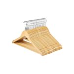 Casa si Gradina - Mobilier - Organizare si depozitare - Umerase si valeti - Set 20 umerase din lemn masiv, 29 x 44 cm, culoarea lemnului, VIVO065 - Infinity.ro