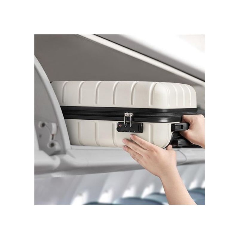 Sport si Outdoor - Articole de voiaj - Trolere - Troler cabina avion, cu carcasa rigida, TSA, 52cm x 35cm x 20cm, bej, Vivo, SC20-BEIGE - Infinity.ro