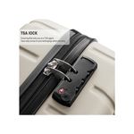 Sport si Outdoor - Articole de voiaj - Trolere - Troler cabina avion, cu carcasa rigida, TSA, 52cm x 35cm x 20cm, bej, Vivo, SC20-BEIGE - Infinity.ro