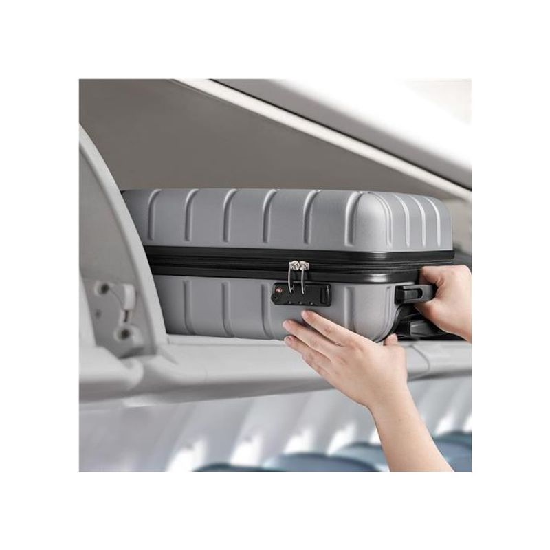 Sport si Outdoor - Articole de voiaj - Trolere - Troler cabina avion, cu carcasa rigida, TSA, 52cm x 35cm x 20cm, gri, Vivo, SC20-GREY - Infinity.ro