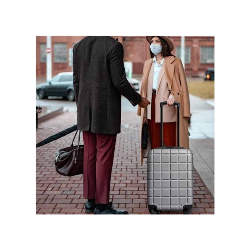 Sport si Outdoor - Articole de voiaj - Trolere - Troler cabina avion, cu carcasa rigida, TSA, 52cm x 35cm x 20cm, gri, Vivo, SC20-GREY - Infinity.ro