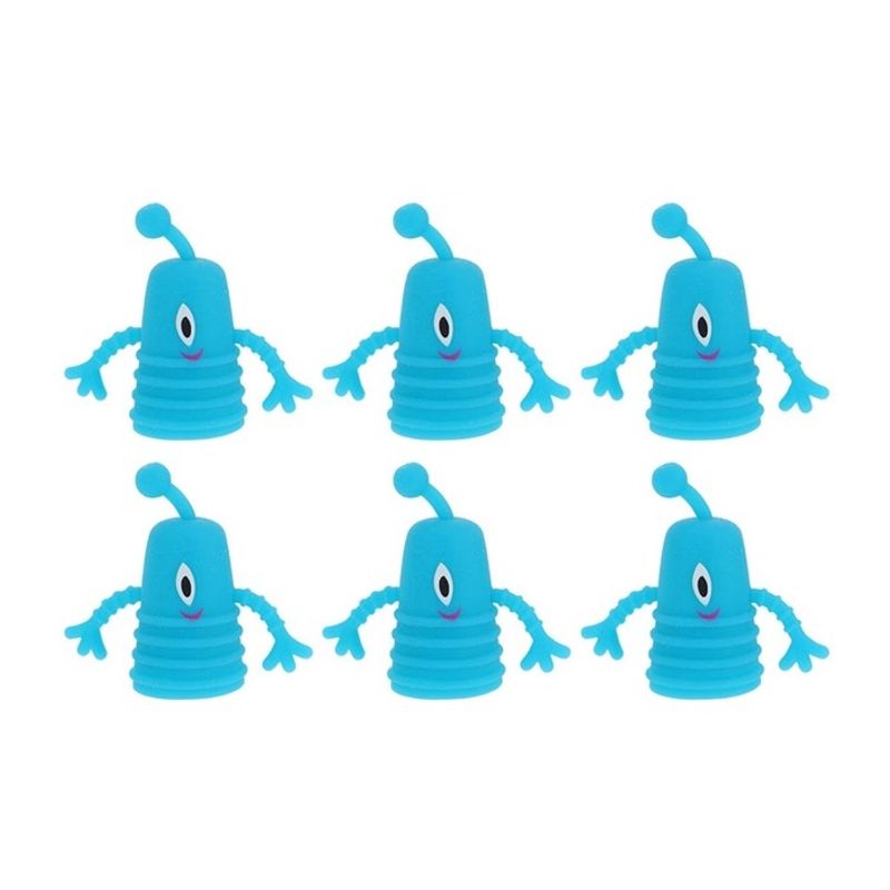 Jucarii, Copii si Bebe - Jucarii si jocuri - Jucarii & jocuri educative - Jucarii interactive - Set 2 marionete degete Monster, albastru, 5 cm, Vivo MONSTER - Infinity.ro