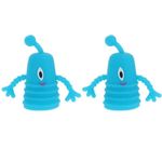 Jucarii, Copii si Bebe - Jucarii si jocuri - Jucarii & jocuri educative - Jucarii interactive - Set 2 marionete degete Monster, albastru, 5 cm, Vivo MONSTER - Infinity.ro