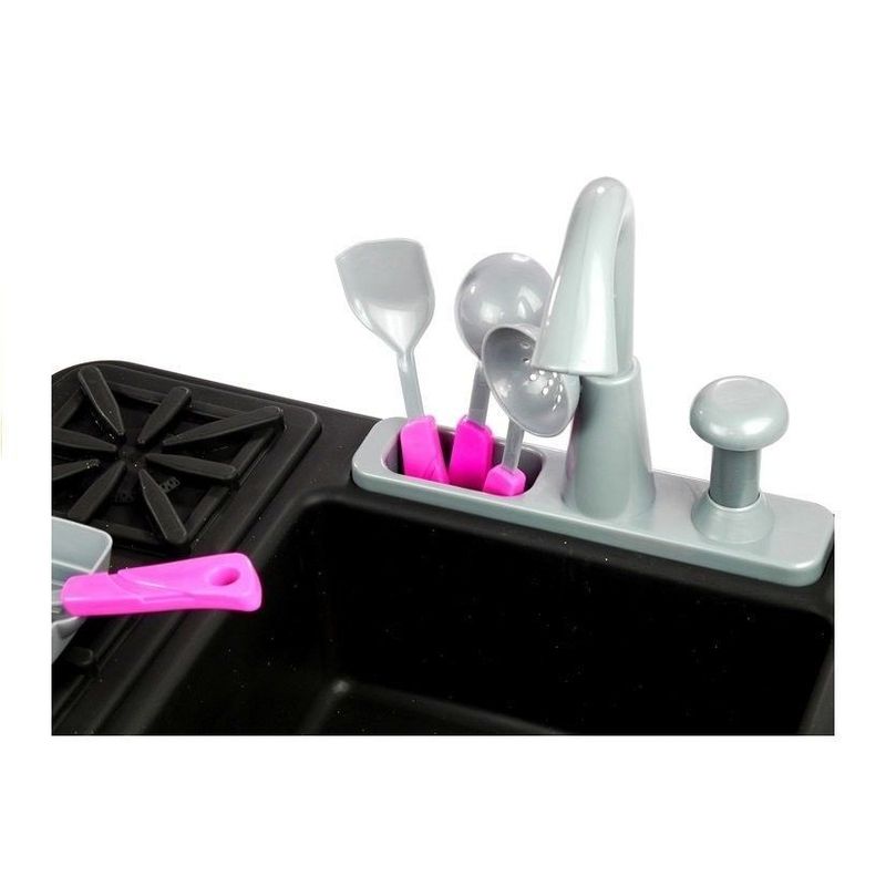 Jucarii, Copii si Bebe - Jucarii si jocuri - Jucarii de rol - Bucatarii copii - Set chiuveta cu aragaz si robinet de jucarie, pentru copii, cu 14 accesorii, LeanToys, 2584 - Infinity.ro