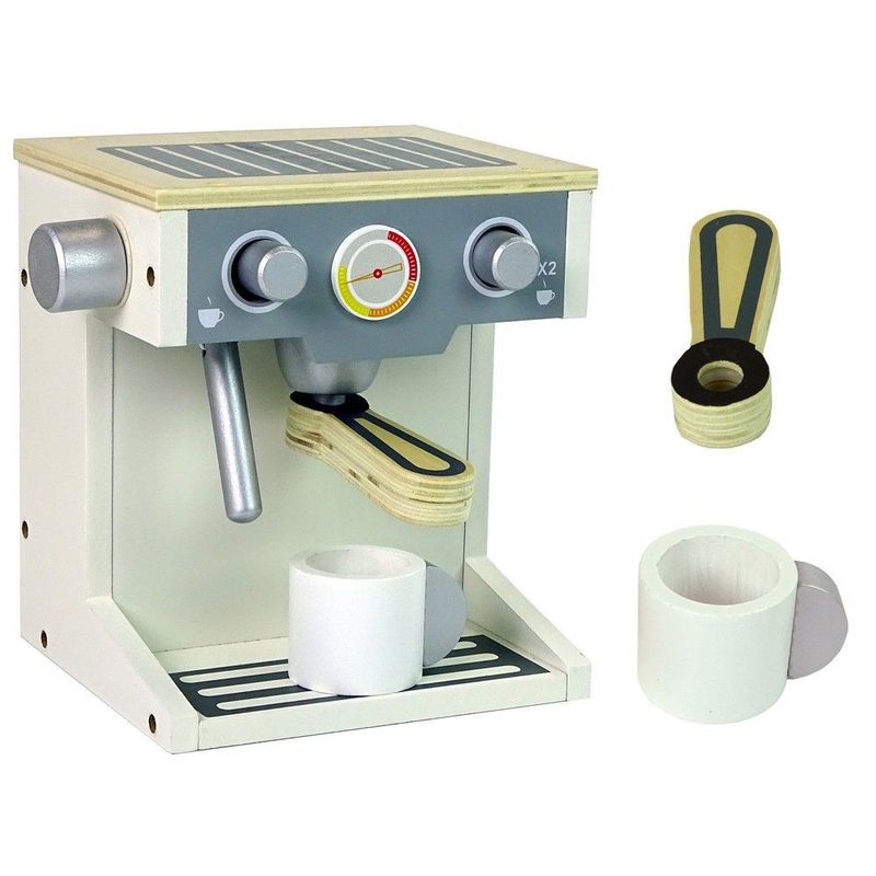 Jucarii, Copii si Bebe - Jucarii si jocuri - Jucarii & jocuri educative - Jucarii interactive - Aparat de cafea pentru copii, espressor din lemn de jucarie, LeanToys, 9248 - Infinity.ro
