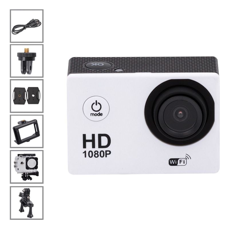 TV, Audio-Video si Foto - Camere de actiune si drone - Camere de actiune - Camera de actiune, Full HD, Wifi, 2 inch, 5 MP, Silver - Infinity.ro