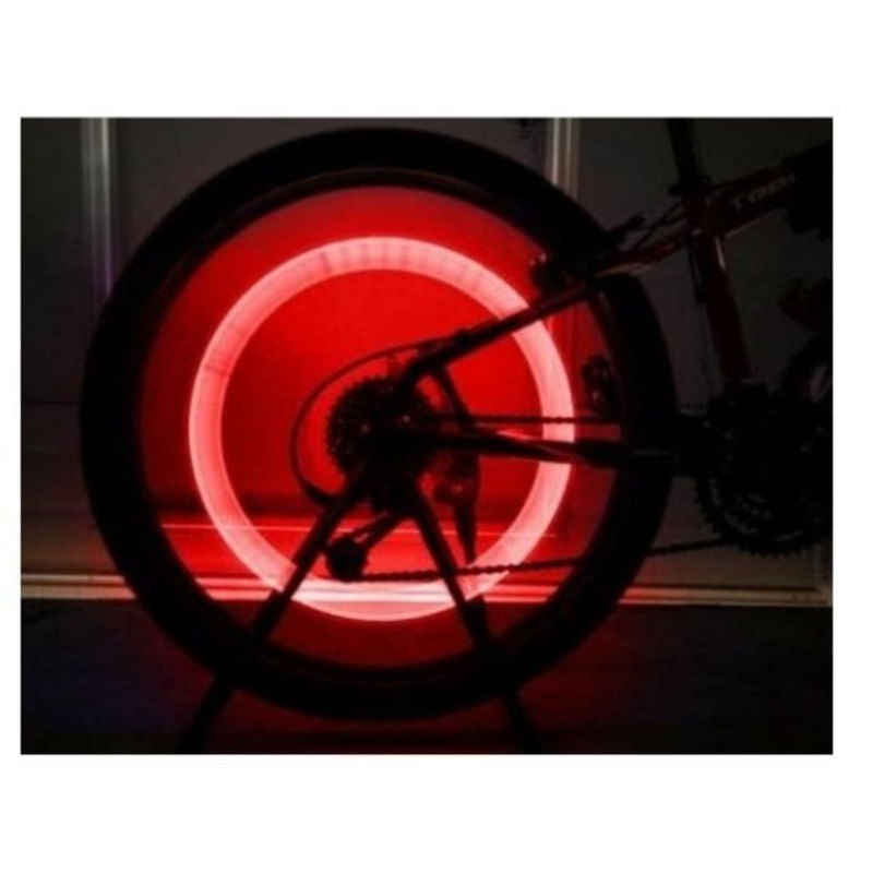 Sport si Outdoor - Ciclism - Accesorii pentru biciclete - Lumini biciclete - Set 20 lumini ambientale LED cu 3 moduri de iluminare pentru Bicicleta, Rosu - Infinity.ro